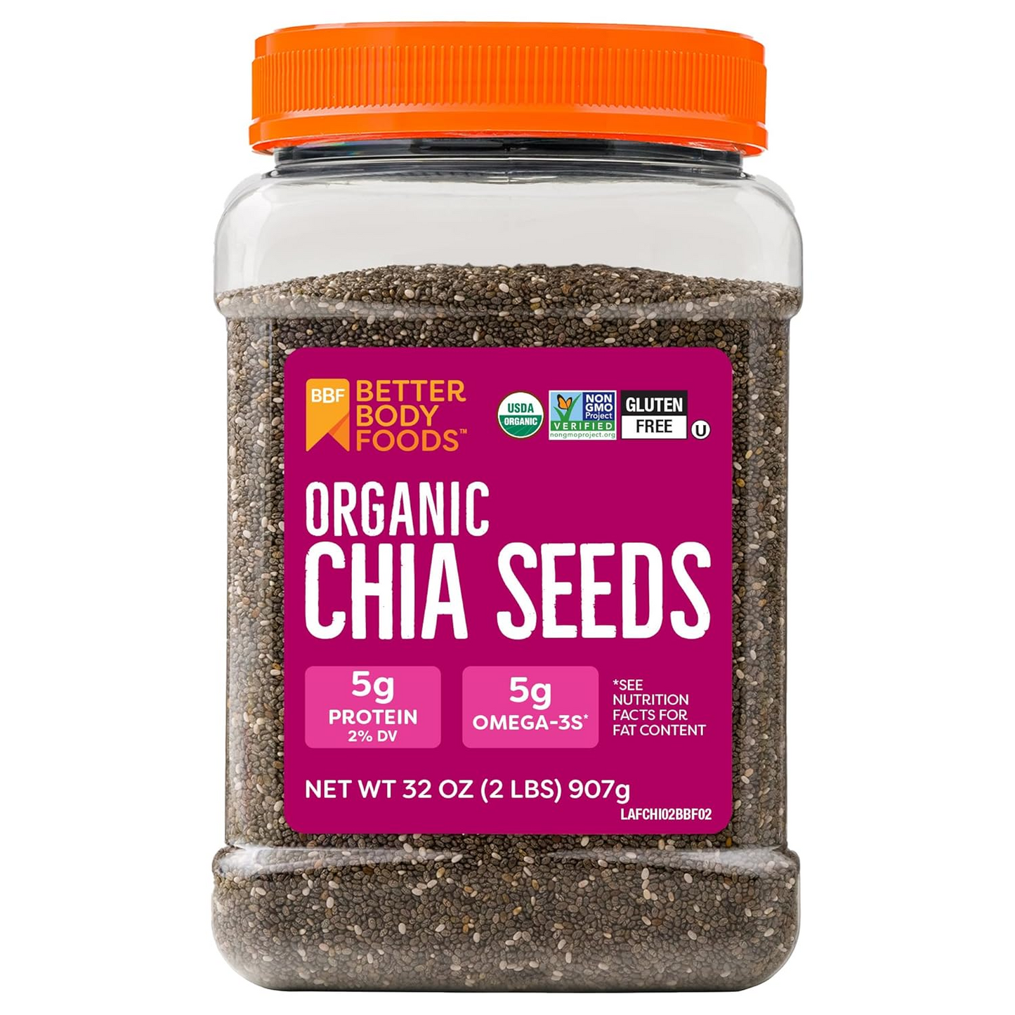 Unleash Your Potential with Organic Chia Seeds 2 lbs (32 Oz)! Now only $9.90, buy two, get one free!🌱